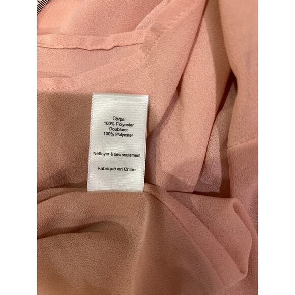 ASTR The Label Adoria Ruffle Side Slit Maxi Dress in Nude Peach Sz M - Picture 7 of 7